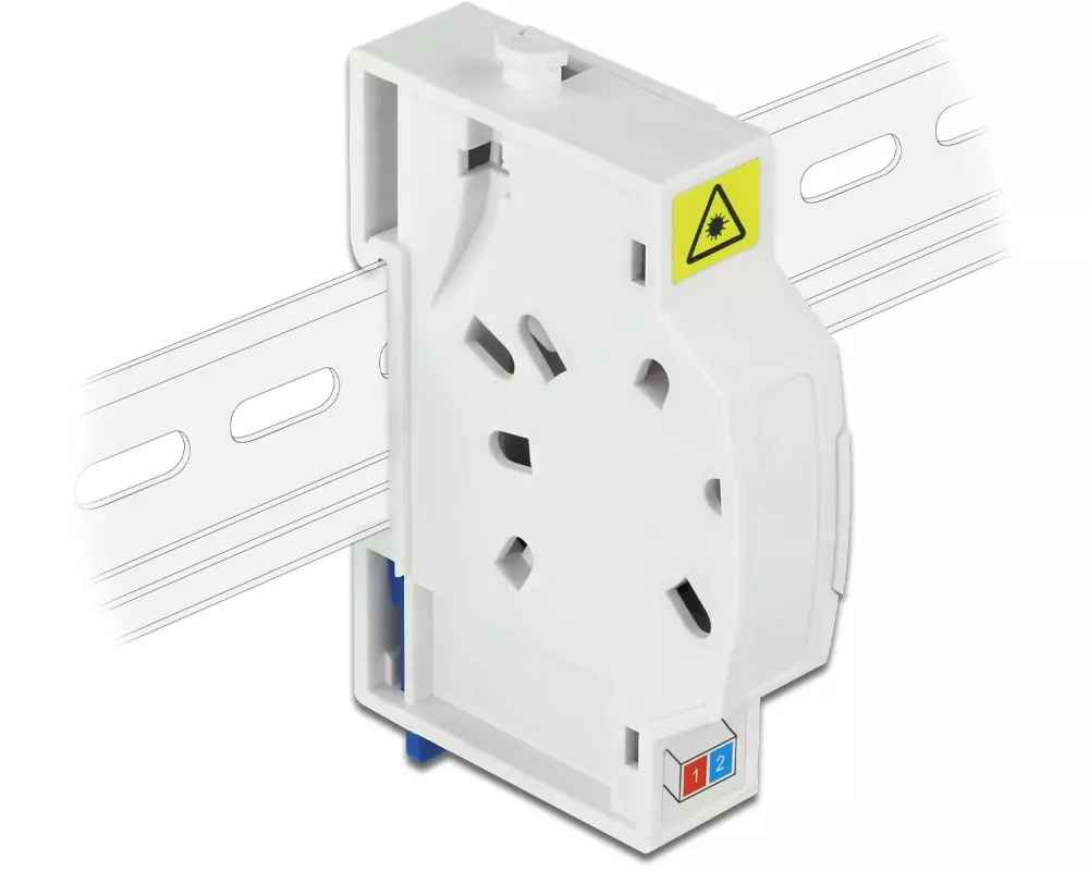 Delock LWL Anschlussdose für Hutschiene 2x SC/LC weiss