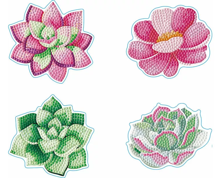 Diamond Painting Untersetzer Sukkulenten