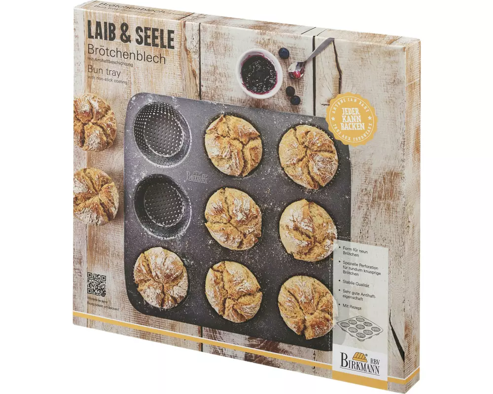 RBV Birkmann Brot-Backform Brötchenblech 9 Mulden