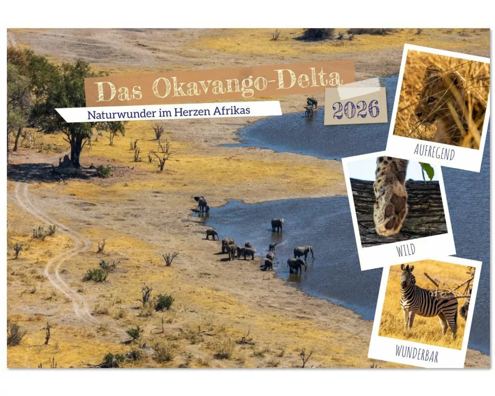 Das Okavango-Delta - Naturwunder im Herzen Afrikas (Tischkalender 2026 DIN A5 quer), CALVENDO Monatskalender