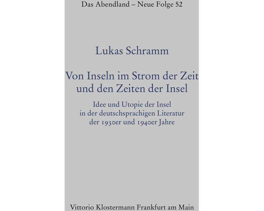 Von Inseln im Strom der Zeit und den Zeiten der Insel