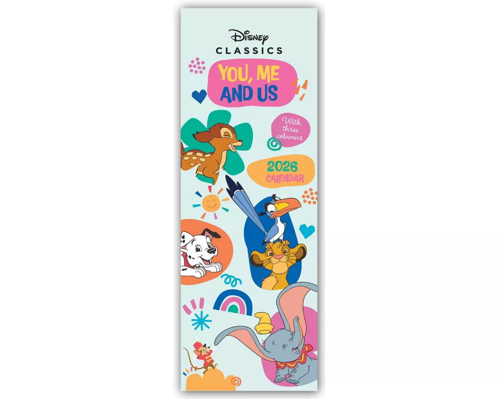 Disney Classics - You, Me and Us 2026 - Slimline-Kalender