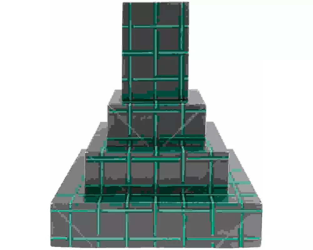 Papierschachtel Set Raster, Grün, FSC MIX