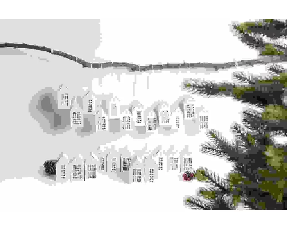 Adventskalender Papphäuser,24 Stk., 9x4,5x4,5cm, FSC MIX