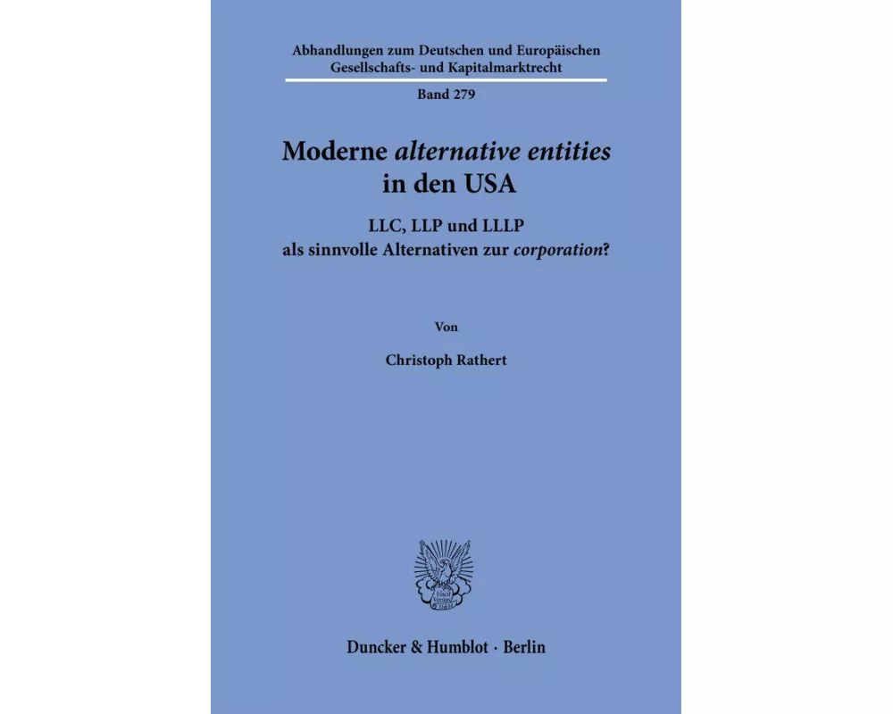 Moderne alternative entities in den USA