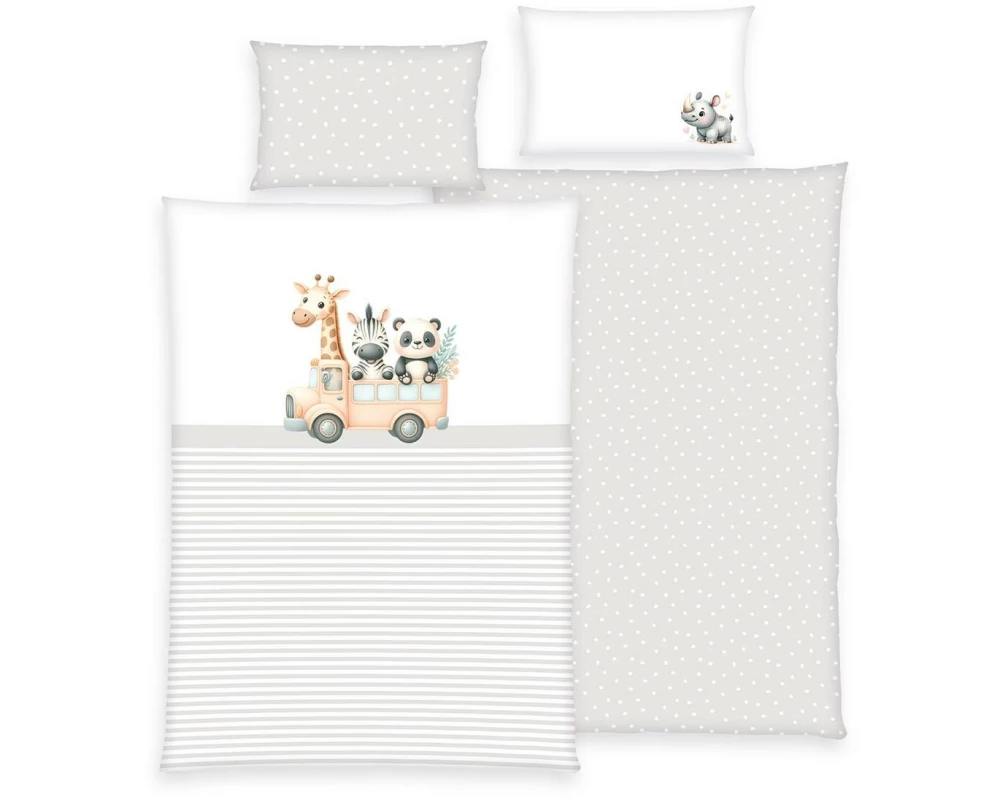 Herding Kinderbettwäsche Adventure Buddies 100 x 135 cm + 40 x 60 cm