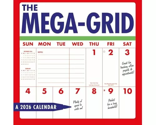 Mega Grid Square Wall Sunday Start Calen