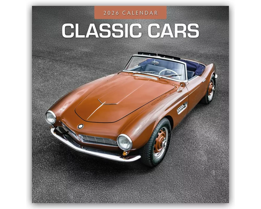 Classic Cars 2026 Square Wall Calendar