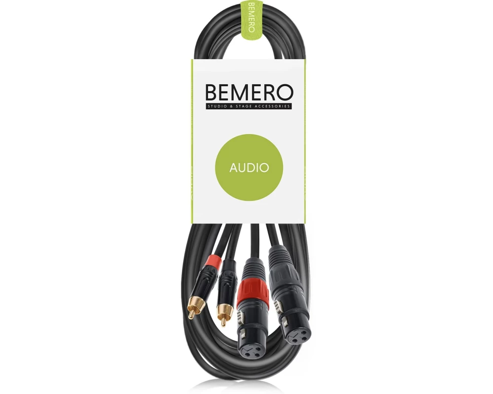 Bemero Audio-Verbindungskabel BAC2544-300BK Schwarz