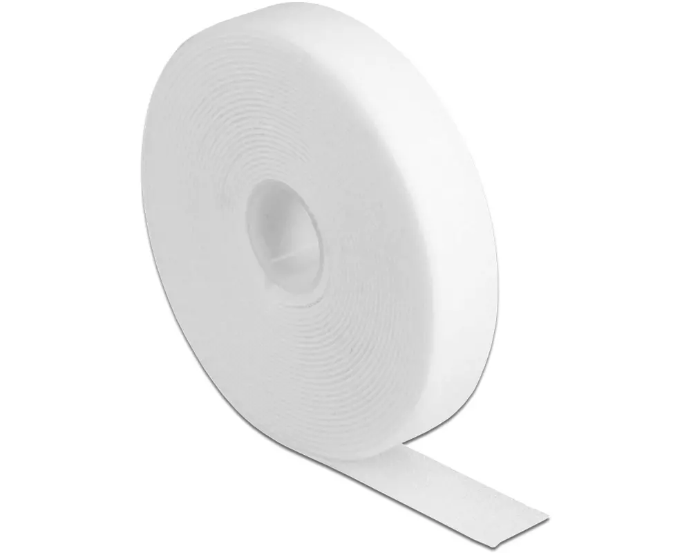 Delock Klettband 5m x 20mm Weiss