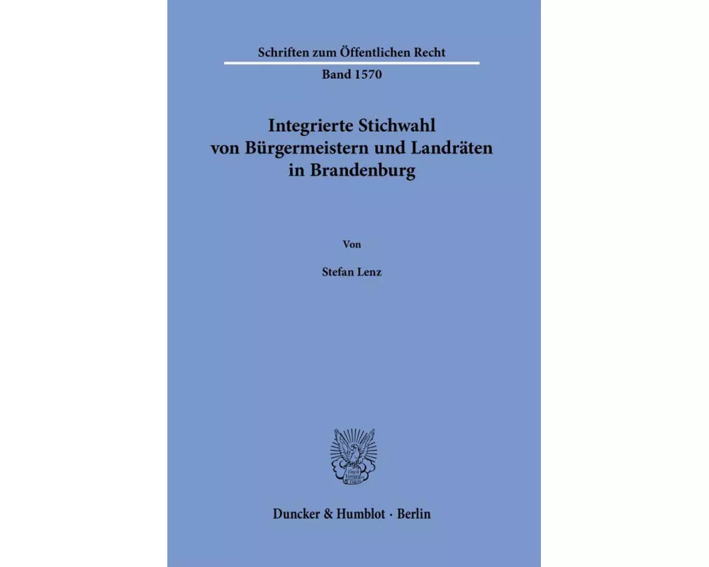 Integrierte Stichwahl von Bürgermeistern und Landräten in Brandenburg