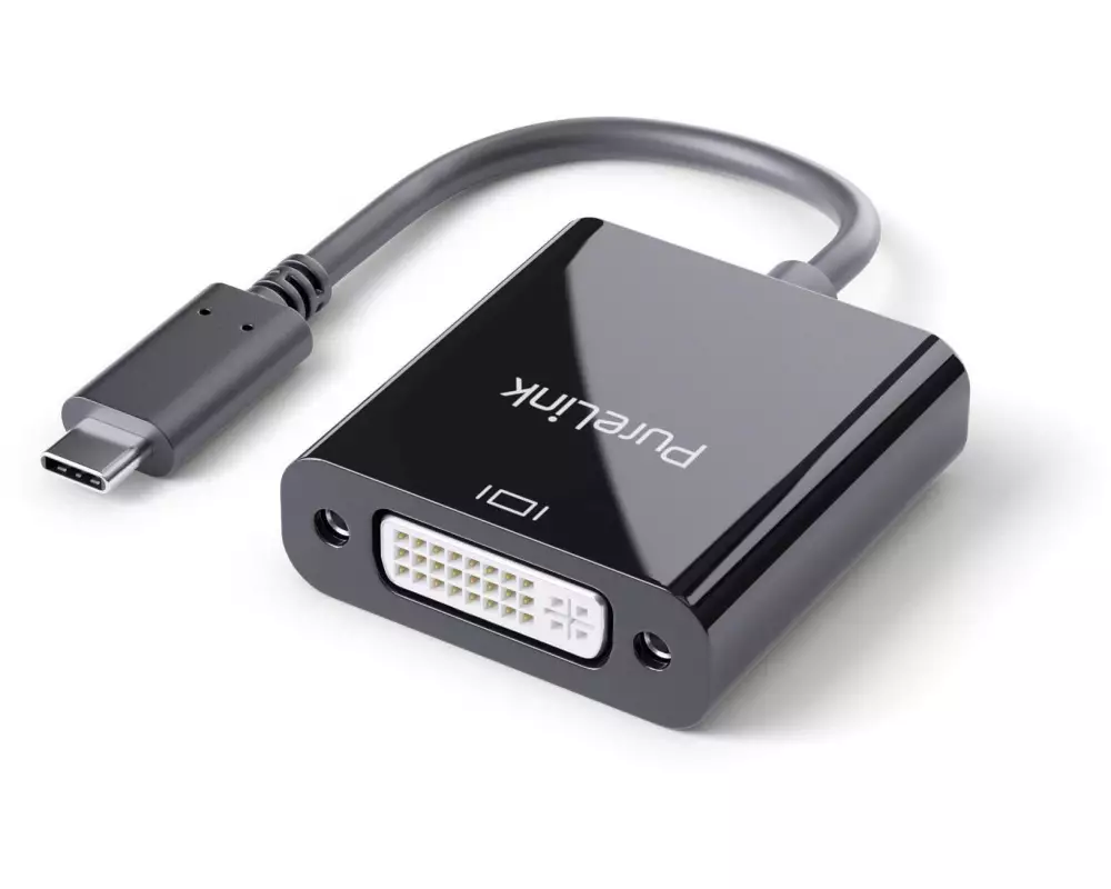 PureLink Adapter IS191 USB Type-C - DVI-I, Schwarz