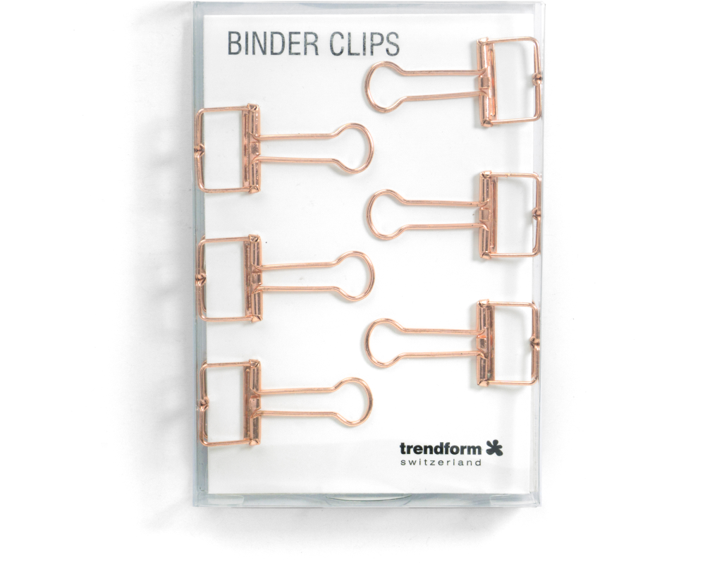 TRENDFORM Binder Clips 19mm SY0420 6er Set kupfer