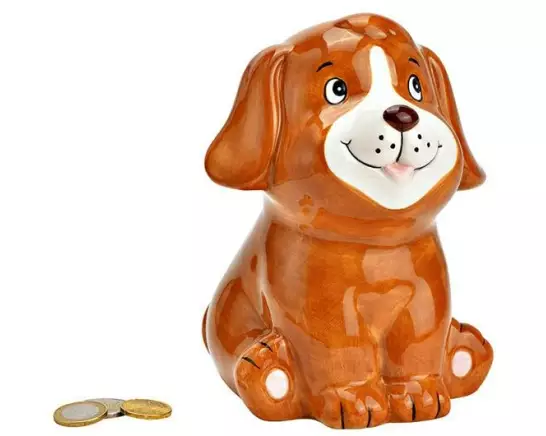 G. Wurm Spardose Hund 12 x 17 x 12 cm