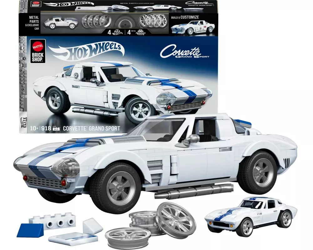 Mega Construx Hot Wheels Mattel Brick Shop Custom Corvette Grand Sport
