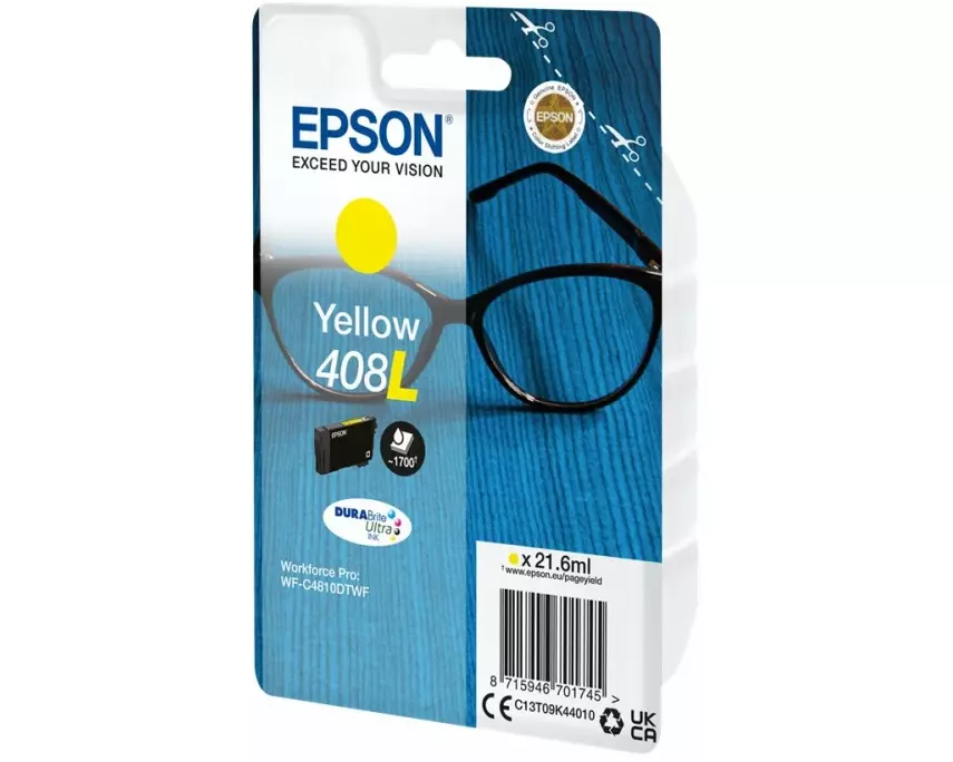 EPSON Singlepack Yellow 408L DURABrite Ultra Ink