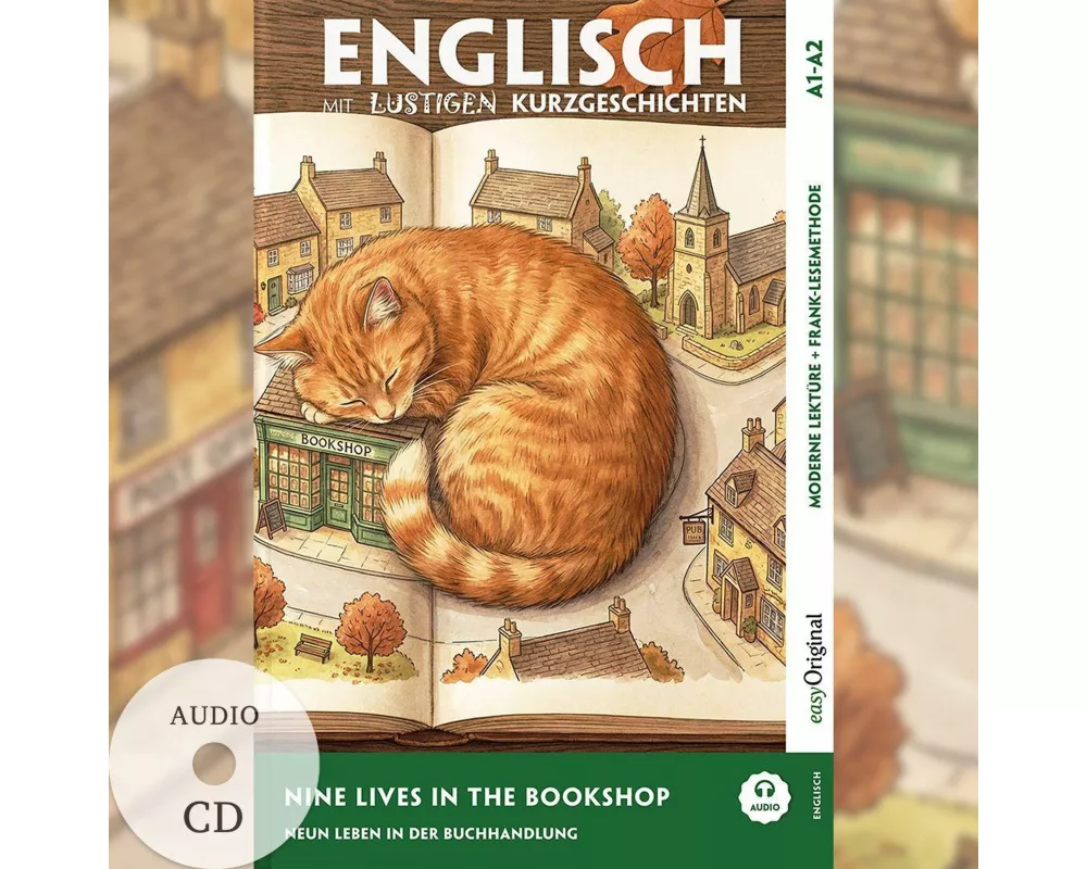 Englisch lernen mit lustigen Kurzgeschichten (A1-A2) - Nine Lives in the Bookshop (+ Audio-CD)