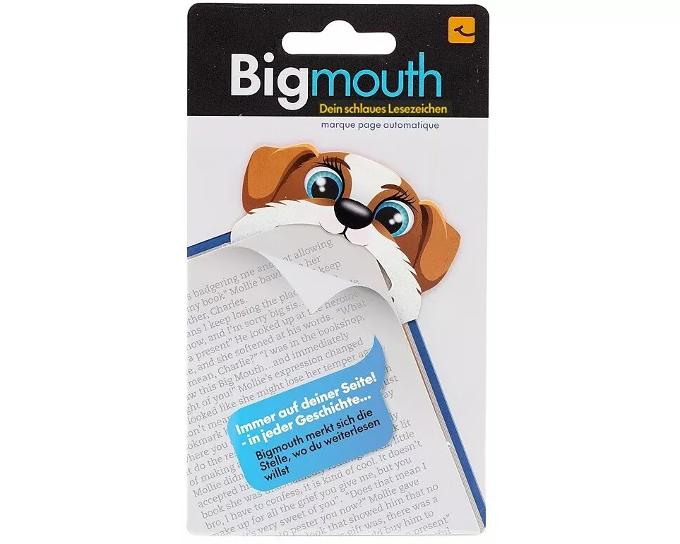 Bigmouth Hund - Dein schlaues Lesezeichen - Mit Magnet