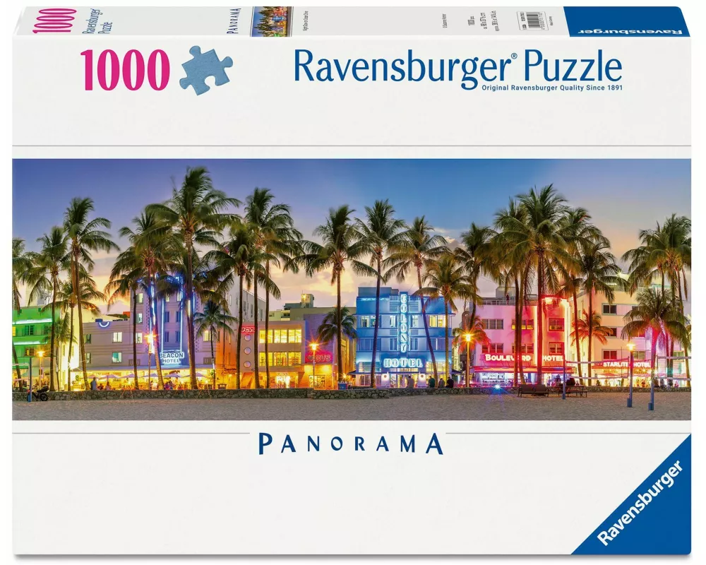 Erwachsenenpuzzle 1000 Teile - Nachtlichter am Ocean Drive