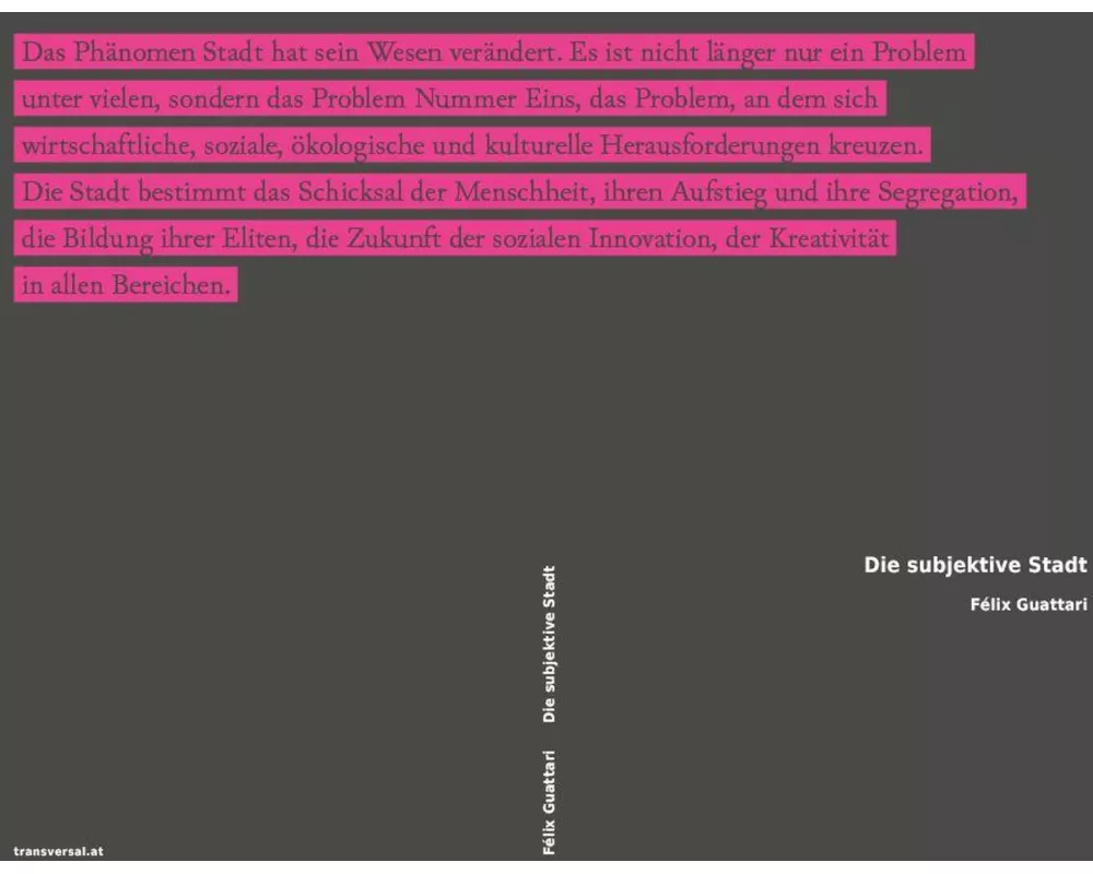Die subjektive Stadt