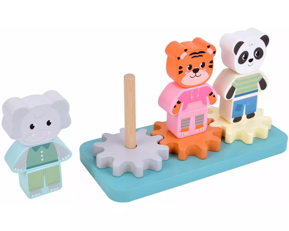 Stapelspiel mit Zahnrad "Jungle Friends"