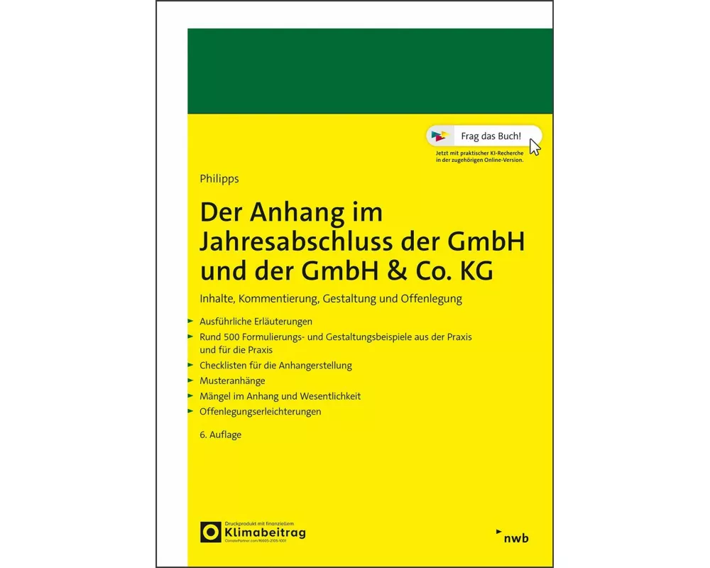 Der Anhang im Jahresabschluss der GmbH und der GmbH & Co. KG