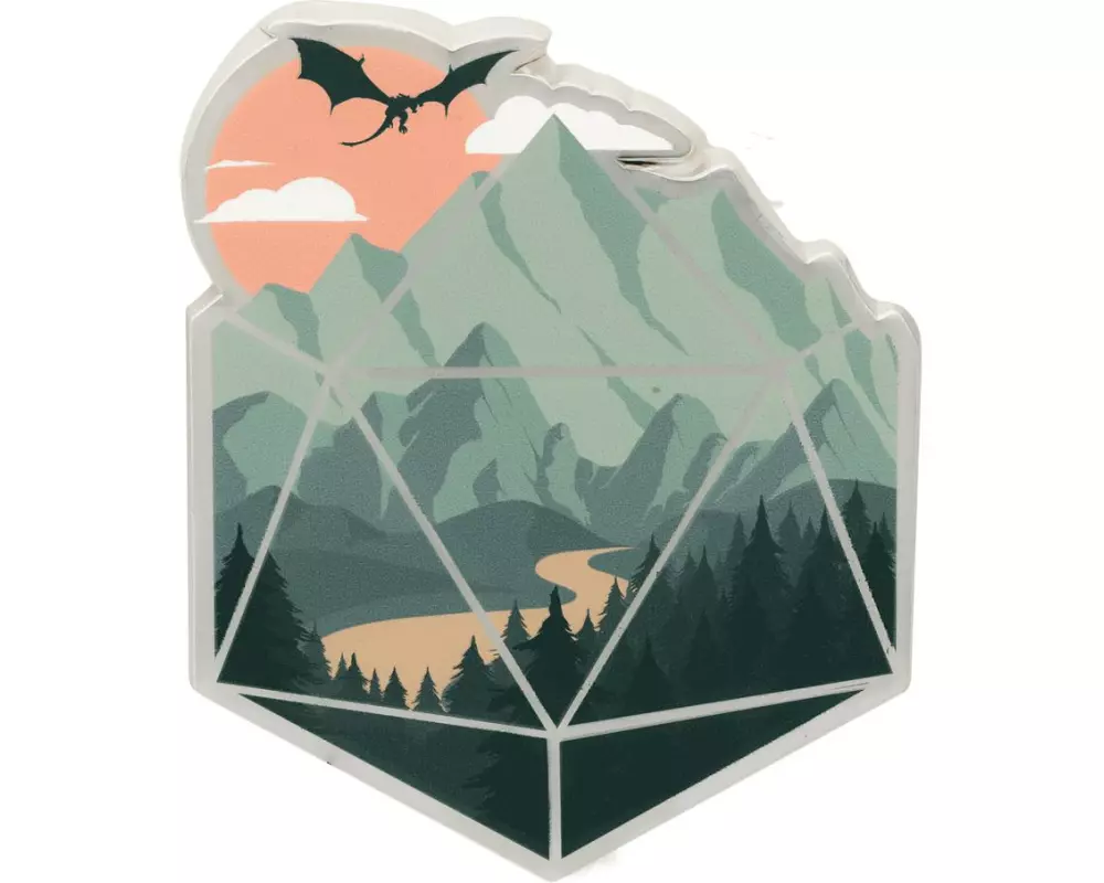 Glass Staff Anstecker A d20 Scene Mehrfarbig