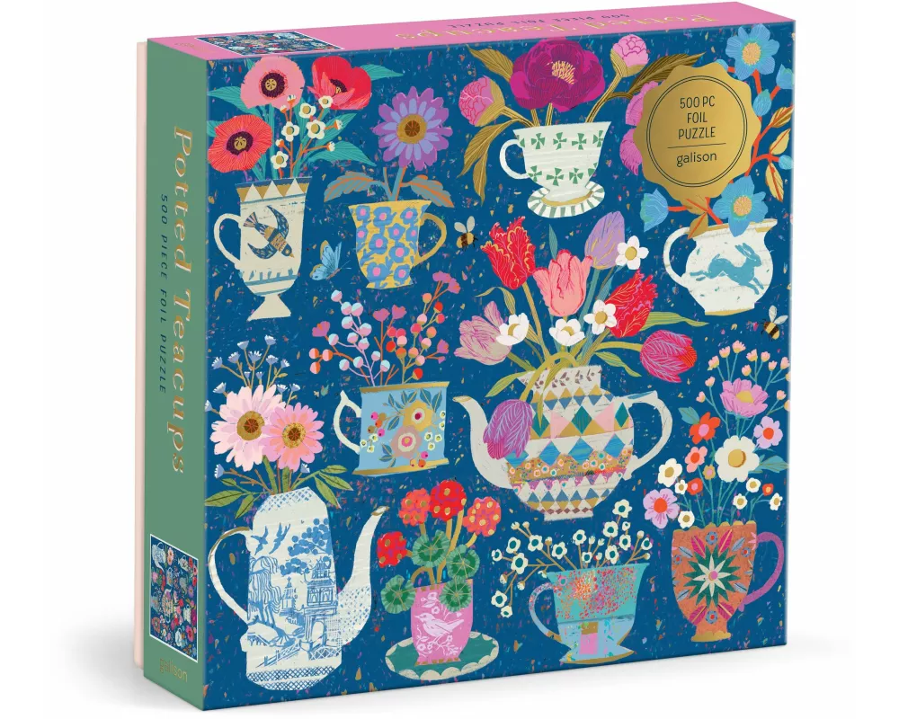Victoria Ball Potted Teacups 500 Piece Foil Puzzle