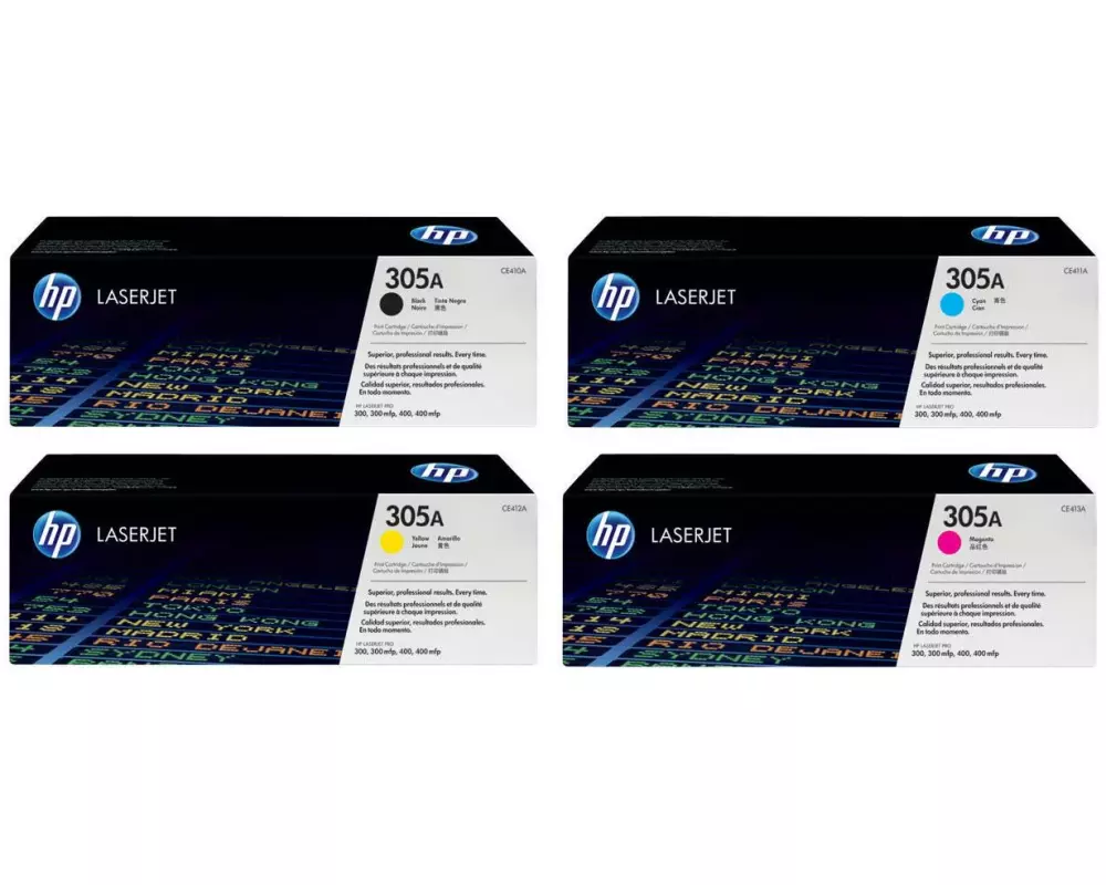 HP Rainbow Kit Nr. 305A (CE410A-CE413A) BL/C/M/Y