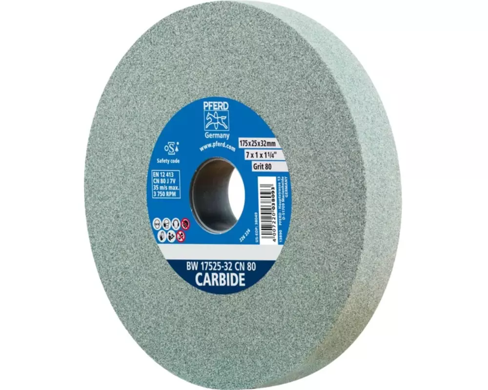 Pferd Schleifbockscheiben Ø 175 x 25 mm Bohrung-Ø 32 mm SiC80