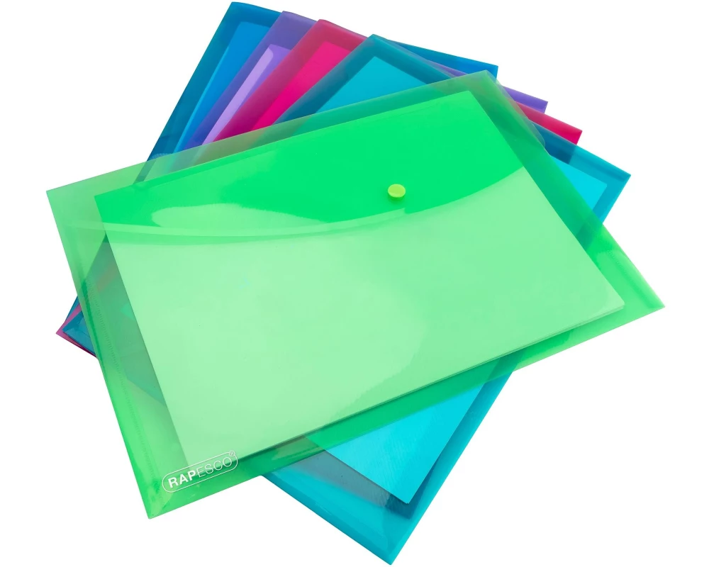 Rapesco Dokumentenmappe Eco GRS A4+ Assortiert, 5 Stück