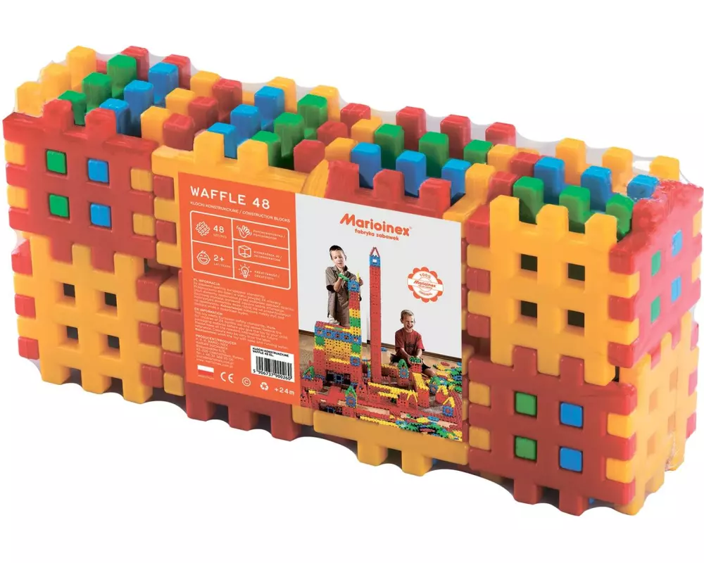 Max Bersinger Baukasten Marioinex Waffle Blocks - 48 Teile