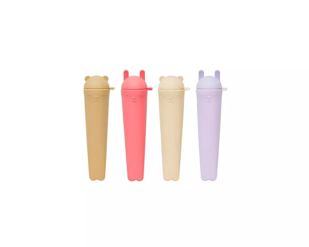 OYOY Glaceform Ninka & Teddy 4 Stück, Lila/Rosa/Taupe/Vanille