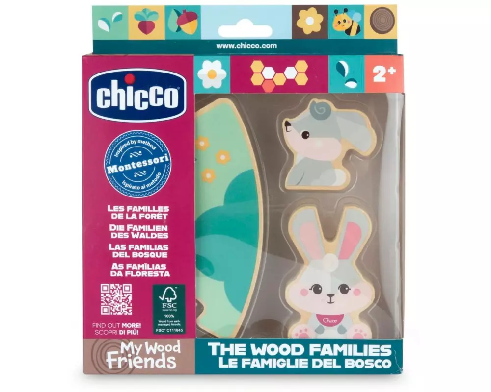 Chicco Spielfigurenset My Wood Friends – Mama Hase 2er Set