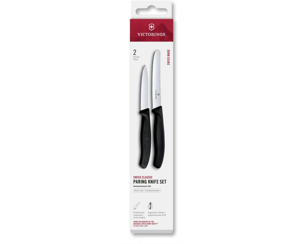 Victorinox Gemüsemesser-Set Swiss Classic, Schwarz
