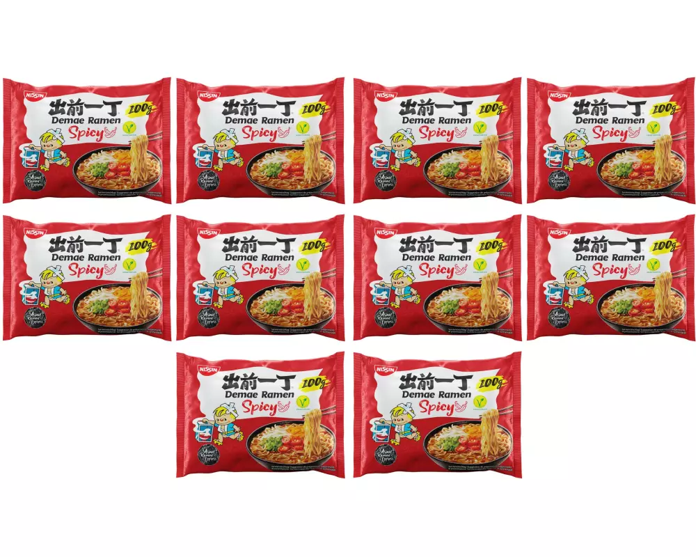 Nissin Food Demae Ramen Nudelsuppe Spicy 10 x 100 g