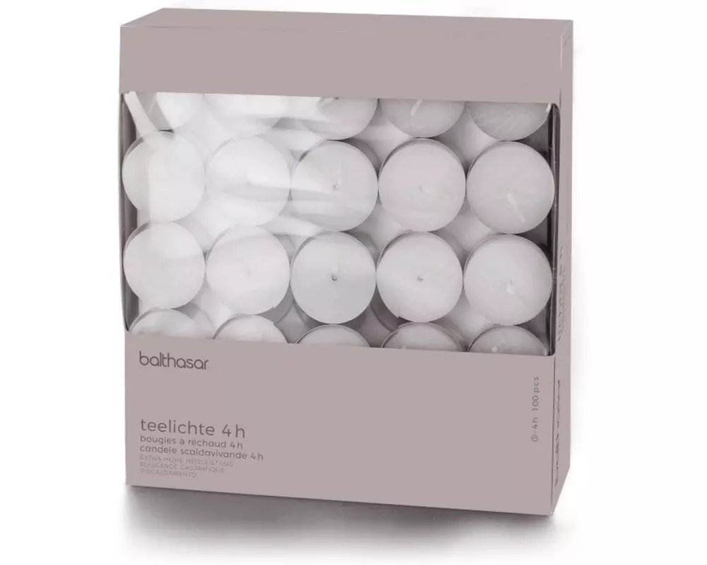 balthasar Teelichter Alu, 3.8 x 1.5 cm, 100 Stück