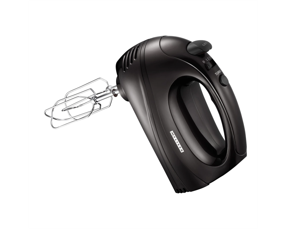 Melissa Handmixer 16200085, Handmixer mit Turbo, schwarz, 300W