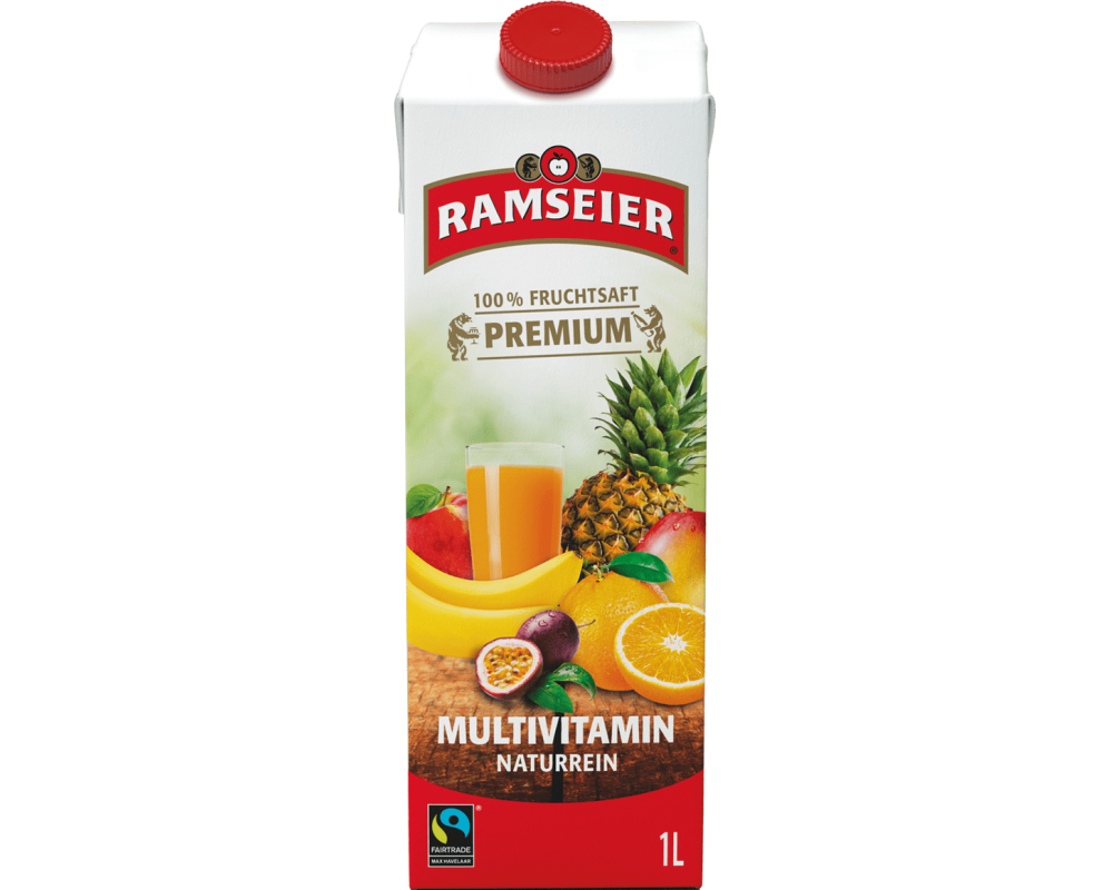 RAMSEIER Premium Multivitaminsaft 614590 1l, 4 Stk.