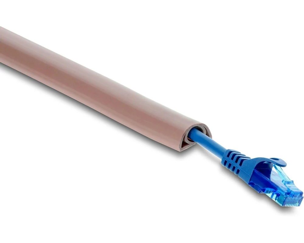 Delock Kabelkanal PVC flexibel 2 m x 20 mm Braun