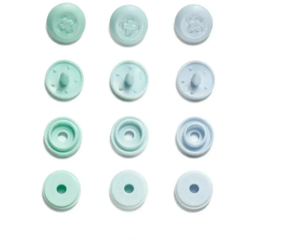 Prym Druckknöpfe Color Snaps Hellblau, Ø 9 mm, 36 Stück