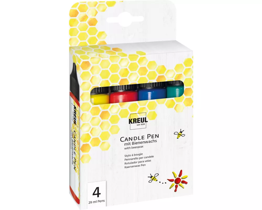 Kreul Kerzenmalfarbe Starter 4 Stück, je 29 ml