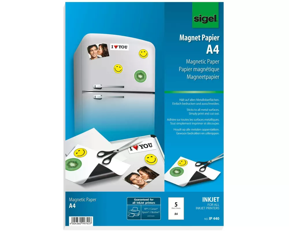 Sigel Magnetpapier Weiss