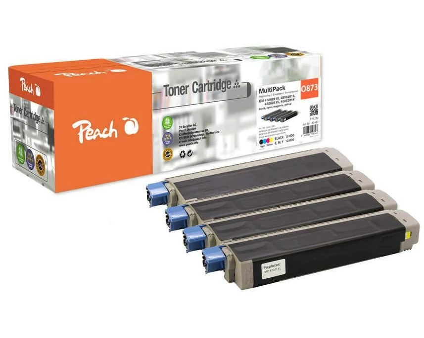 Peach Tonerset OKI zu OKI 45862818, 45862816, 45862815, 45862814