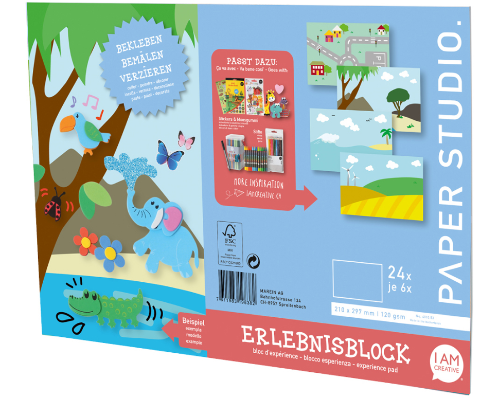 I AM CREATIVE Erlebnisblock Junge, A4 4010.53 24 Blatt