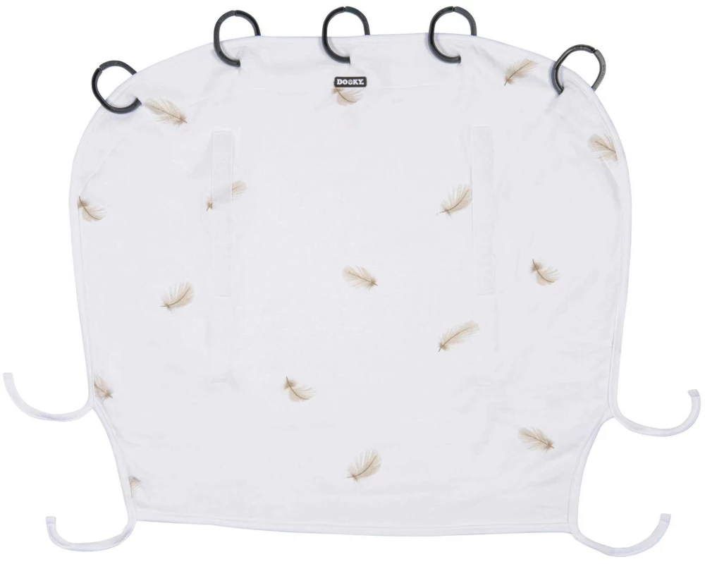 Dooky Sonnenschutz Universal Cover Weiss, Federn