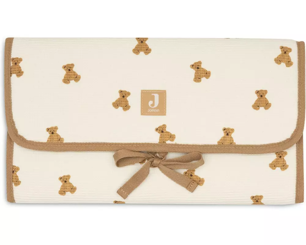 Jollein Wickelunterlage Little Waffle – Mini Teddy Bear 1 Stück