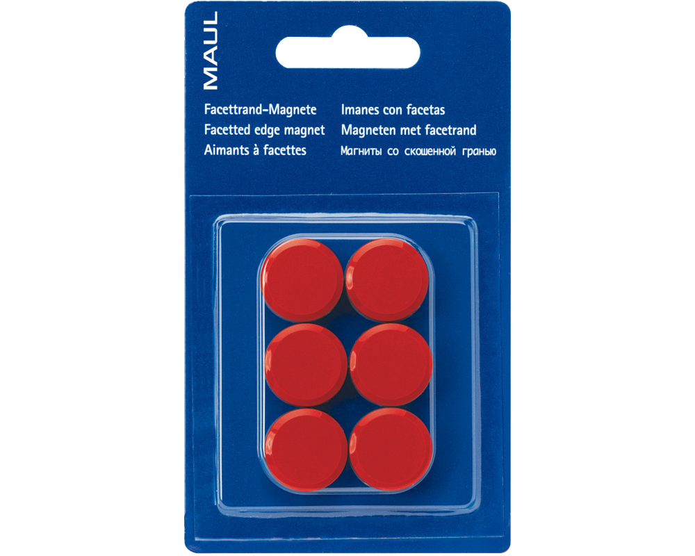 MAUL Magnete 20mm 6176225 rot 6 Stück