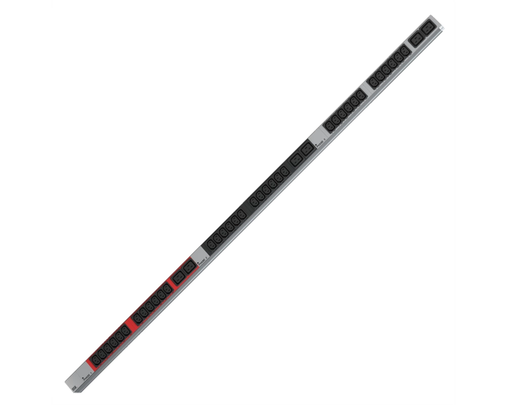 BACHMANN IT PDU ALU 1HE 36x C13 6x C19 CEE 3x16A rot
