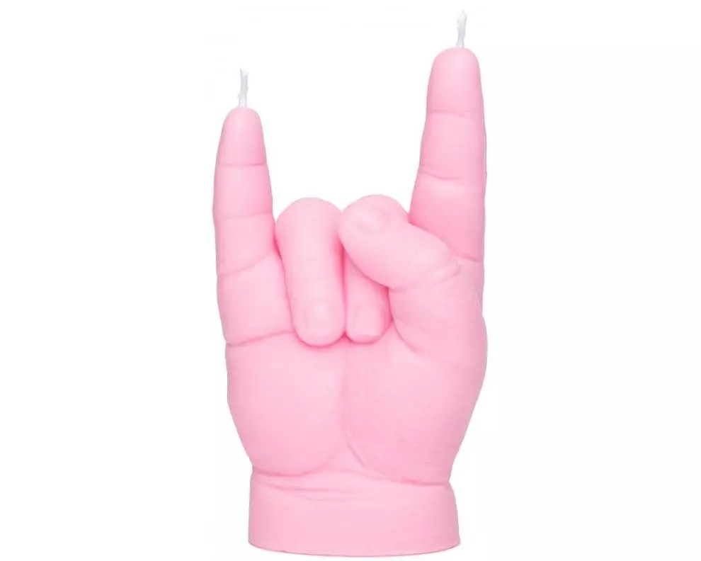Mandatus Kerze Candle Hand Baby You Rock, Rosa
